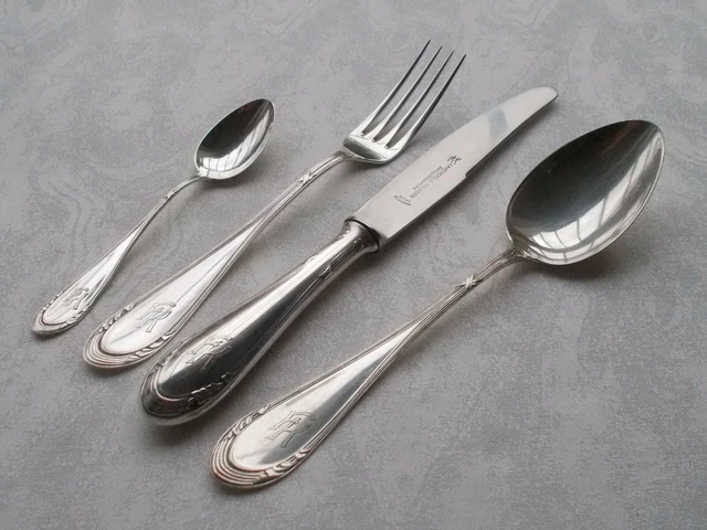 Raro Stile Liberty 32-tlg. Posate per 8 Persone 800 Argento Koch&bergfeld 61500