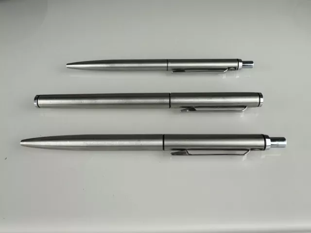 Pelikan Signum Fountain Pen & 2 Ballpoint Pens Silver Metal P540 K560 Set