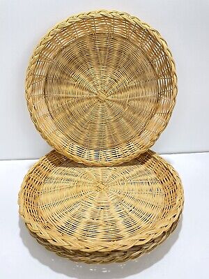 De Colección Nevco 4 Mimbre Ratán Bambú Papel Portaplacas Cesta Pared Decoración Boho