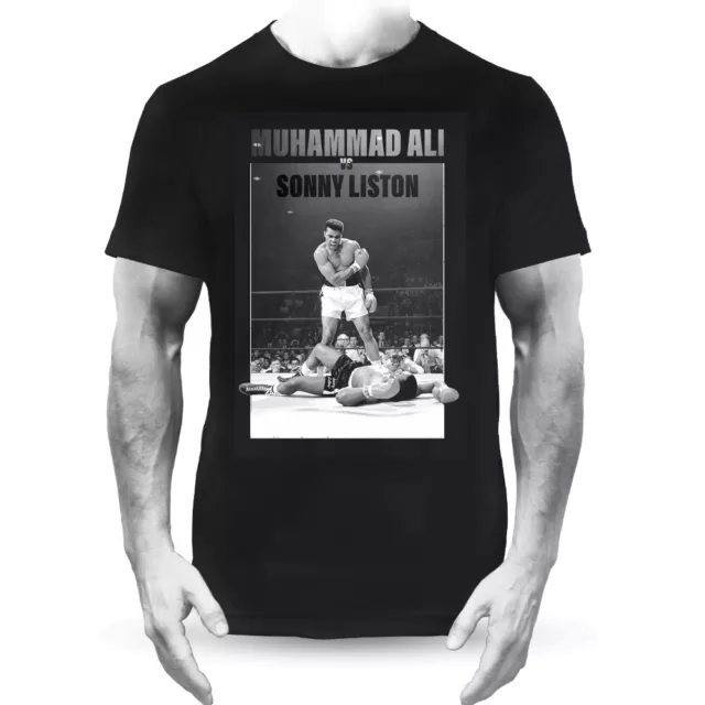 Muhammad Ali V Sonny Liston Fight Black Premium TShirt Boxing