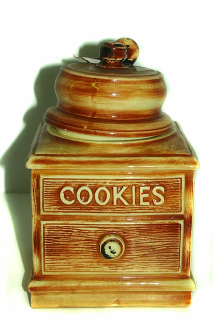 McCoy COOKIE JAR Coffee Grinder Vintage Hand Painted