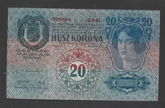 20 Coroane Very Fine Banknote From Transylvania 1918   Pick-R14