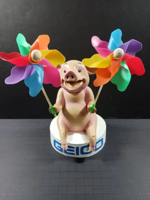 GEICO Maxwell The Pig TALKING Piggy Bank Rare in Box with Certificate OOP