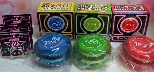 Coca Cola Novelty Yo-Yo Set of 3 Professional Yo-Yo Vintage New