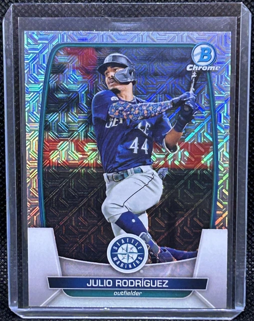 2023 Bowman Chrome Mega Box #96 Julio Rodriguez Mojo Refractor Seattle Mariners