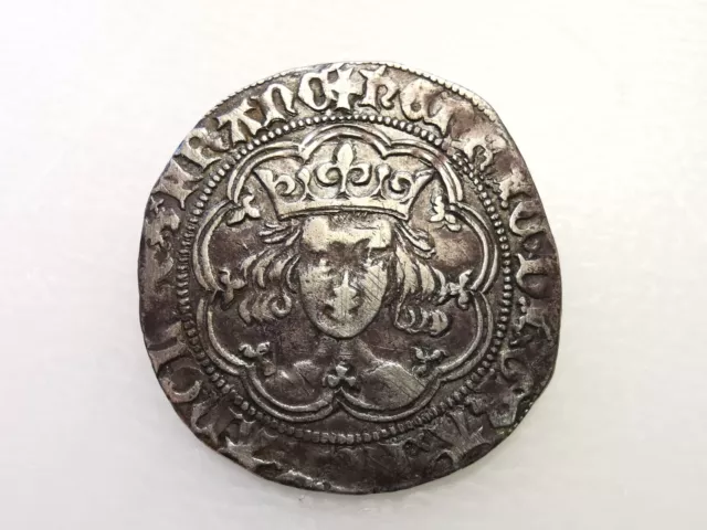 Henry VI, Silver Annulet Issue Groat (1422-30AD), London Mint, VF, BA2896