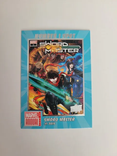 2020-21 Marvel Annual N1S-4 Number 1 Spot Sword Master Subset Trading Card