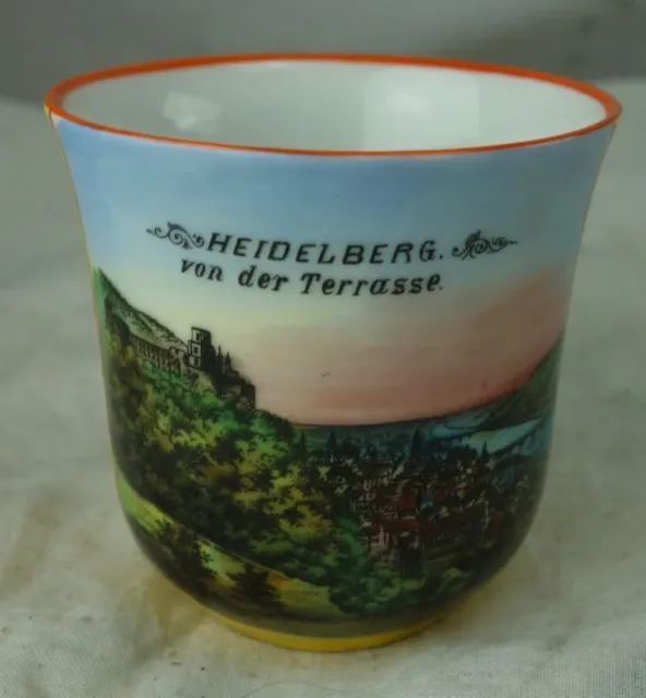 antike Porzellan Tasse Andenken Heidelberg