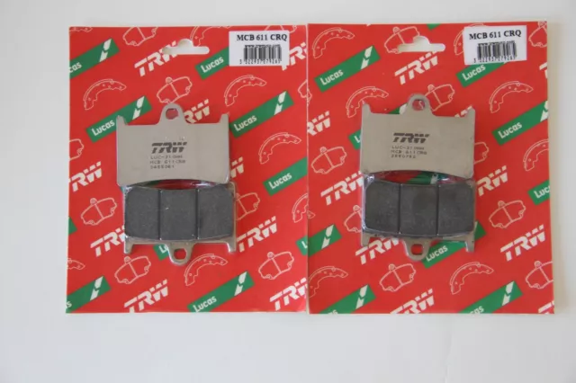 2xTRW MCB611CRQ Hyper Charbon Nrs Course Frein devant Yamaha R6 RJ15 RJ27