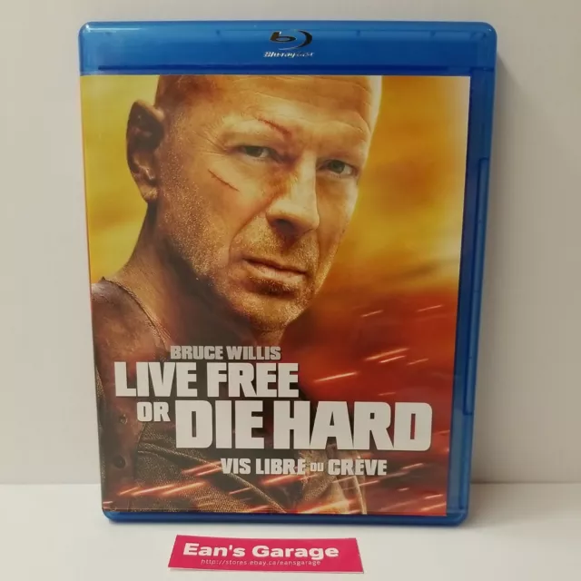 Live Free or Die Hard Blu-ray movie Canadian bilingual (tested, with Warranty)