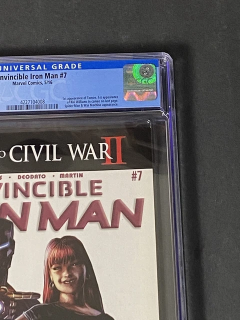 Invincible Iron Man #7 CGC 9.6 First Cameo App Riri Williams Ironheart DISNEY 3