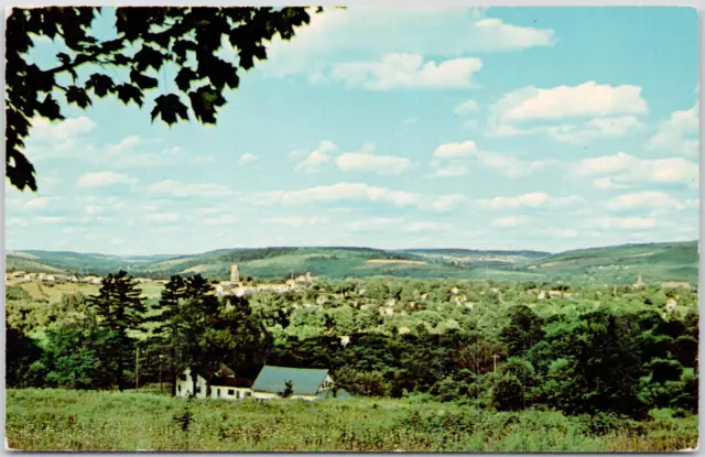Norwich New York View From West Hill Town Picturesque USA NY Vintage Postcard