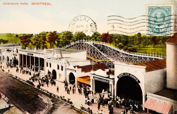 Dominion Park In Montreal 1910 Old Illustration Photo