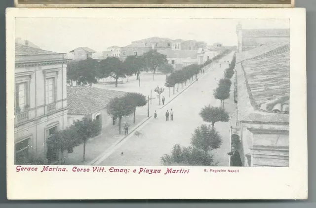 GERACE MARINA CORSO VITT PIAZZA MARTIRI cartolina animata non viaggiata Locri