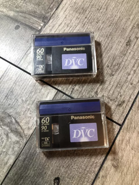 2X panasonic Mini DV 60sp 90lp Handycam Cassettes New/sealed