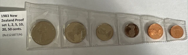 1983 New Zealand   Proof set (1, 2, 5, 10, 20, 50 cents) (Rx1121877/H)