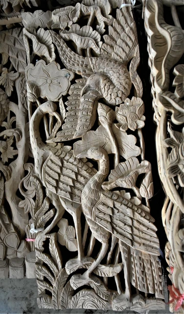 Redefine your home with 14" x 35" Luxury fretwork, hand-carved teak wall panel