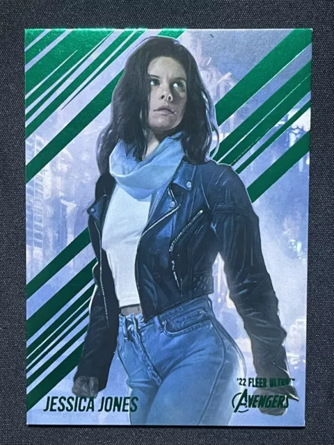 2022 UD Marvel Fleer Ultra Avengers Jessica Jones Green Foil