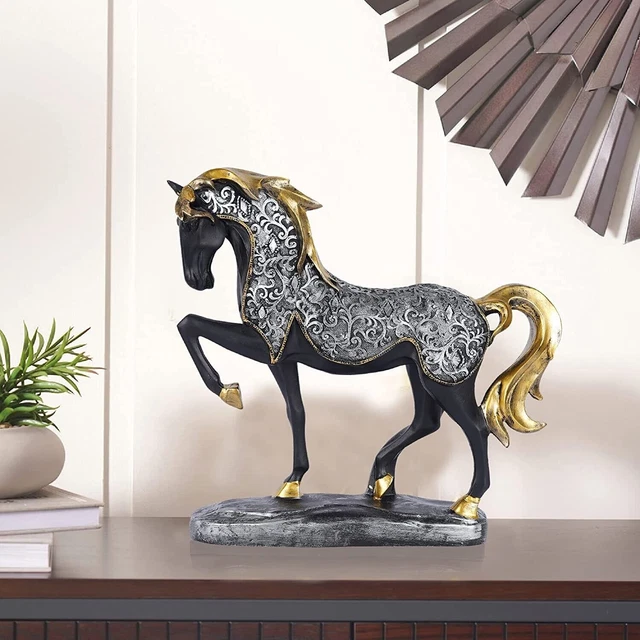 Statue de cheval courant de 12 pouces pour Figurines Feng Shui Vaastu pour...