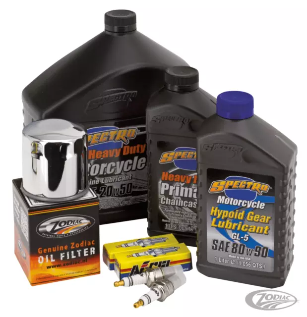 Kit tagliando Olio Spectro Harley Davidson Street Glide 1999-2017 filtro cromo