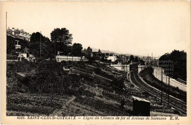 CPA Saint Cloud Ligne du Chemin de fer et Avenue de Suresnes (1312585)