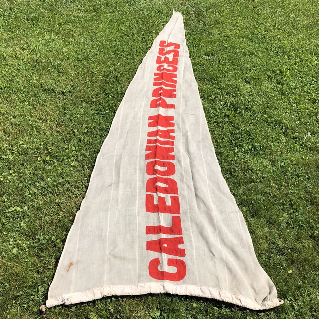 Caledonian Princess 9 1/2' Pennant /Burgee TSS Scotland ? Vtg Ship's Flag