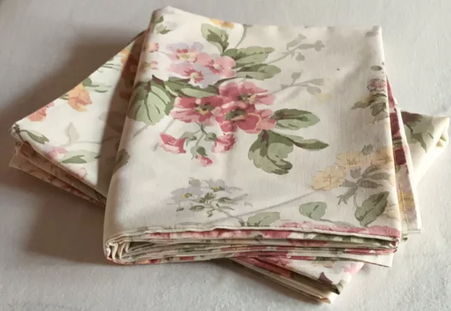 Vintage Dorma Country Diary Summer Scents Plain Edge Pillowcases PAIR