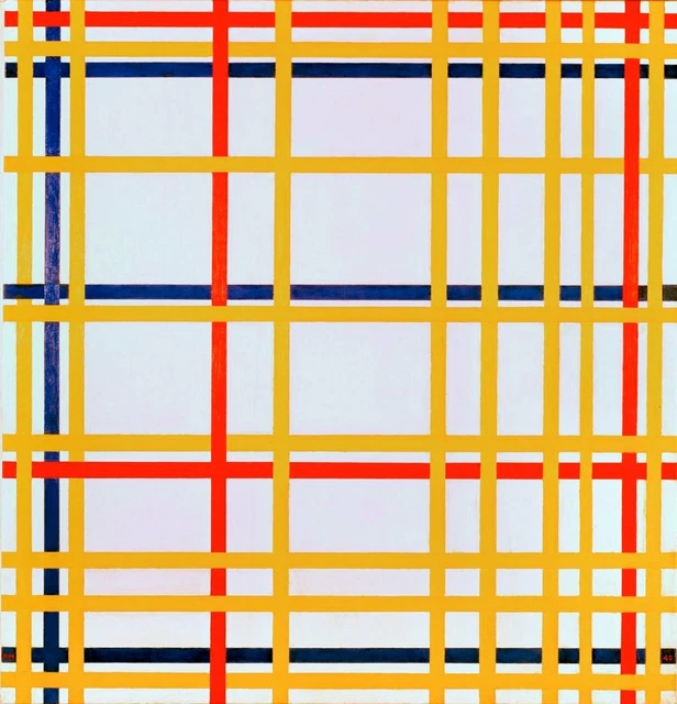 PIET MONDRIAN NEW York City I LITHO Print 38x28cm Ed ltd Modern Art