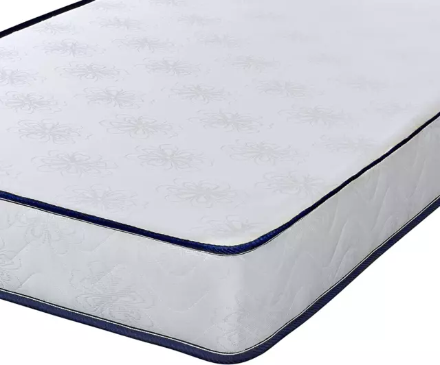 Colchón plano único blanco y negro de 3 pies ideal para niños, literas, cabina