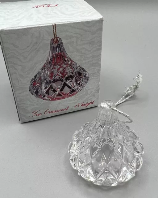 Ornament Jonal Crystal Candy Kiss "Christmas Kiss" 1980 1.75 Inches Germany