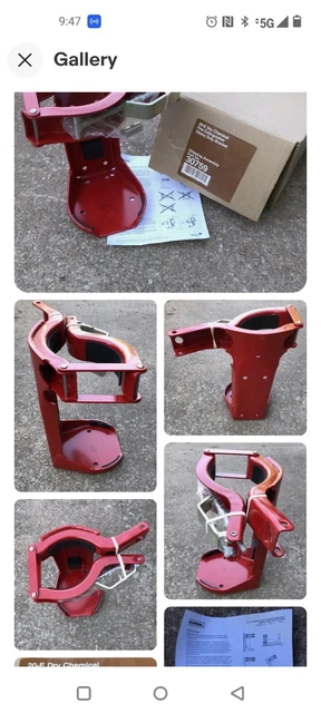 NEW ANSUL 20 Pound Heavy Duty 20E Dry Chemical Fire Extinguisher Bracket 30759 NEW ANSUL 20 Pound Heavy Duty 20E Dry Chemical Fire Extinguisher Bracket 30759