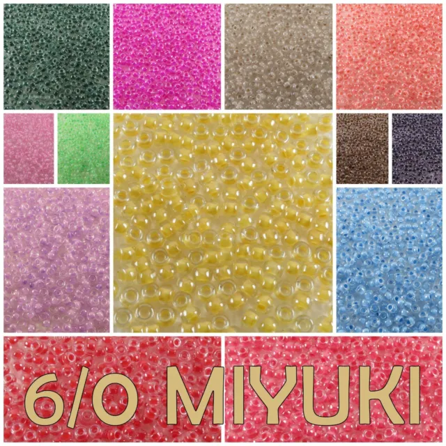 6/0 20 g Miyuki  Round Seed Beads #202-228
