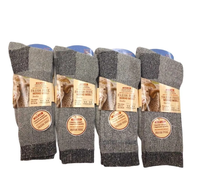 2-6 Pairs Army Thermal Mens Walking Military Socks Hiking Boot 2.8Tog Wool Blend