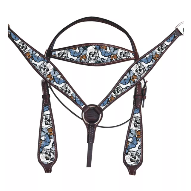 02BH Western Horse Cuello de Pecho Tack Cuero Americano Hilason