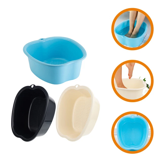 3 PCS Tragbarer Fußwascheimer Fußbad Becken Massageeimer Fußsohle