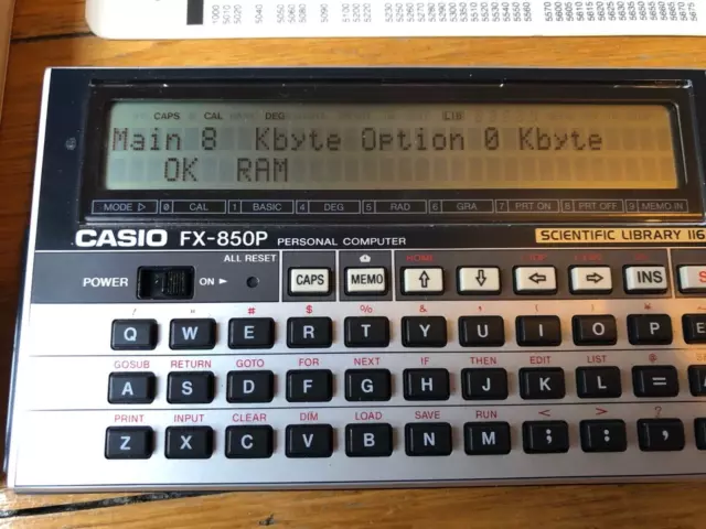 Vintage Casio FX 850P - BASIC pocket ( FX-880P ) excellent condition with manual 3