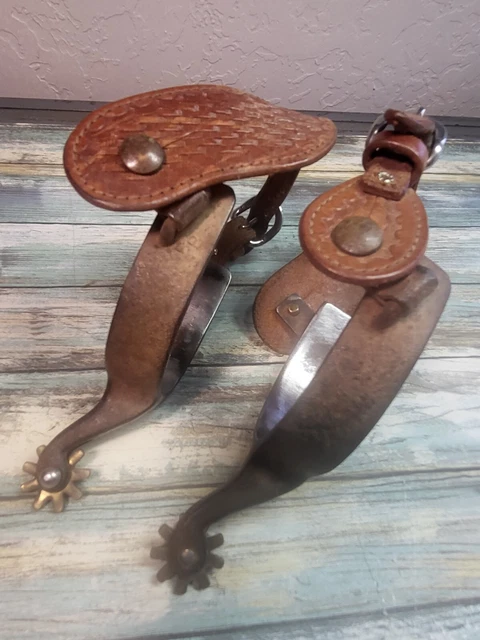 Bob Blackwood Branded BB Spurs With Leather Straps 2