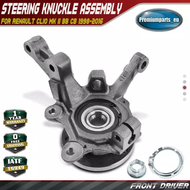 Steering Knuckle & Hub Bearing Front Right for Renault Clio II 98-16 8200207313