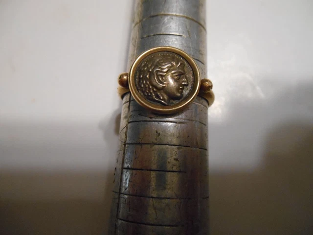 14k ring with ancient roman or greek coin
