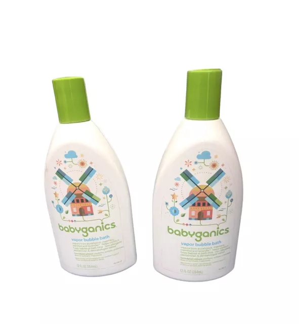 Babyganics vapor bubble bath   X2 NEW