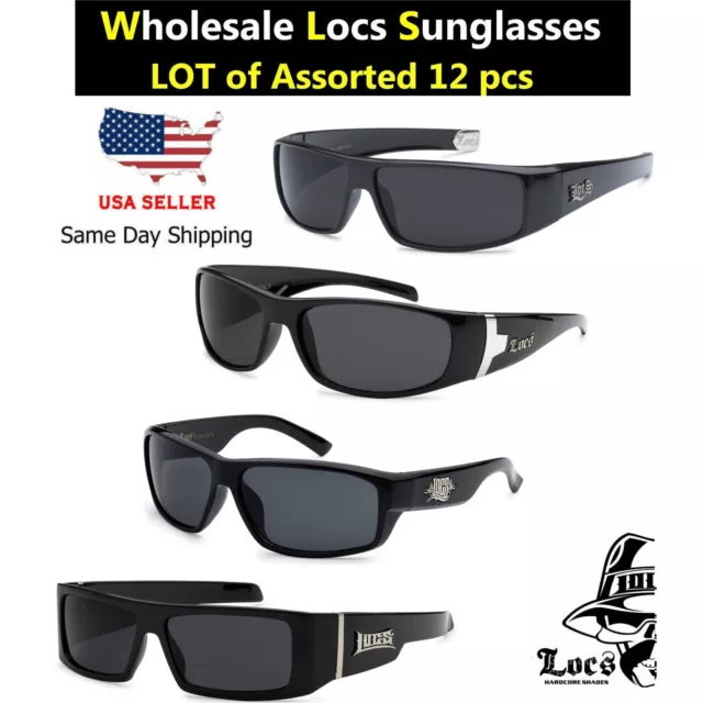 WHOLESALE BULK LOT of LOCS SUNGLASSES 12pc BEST SELLERS FREE SHIPPING IN THE USA 2