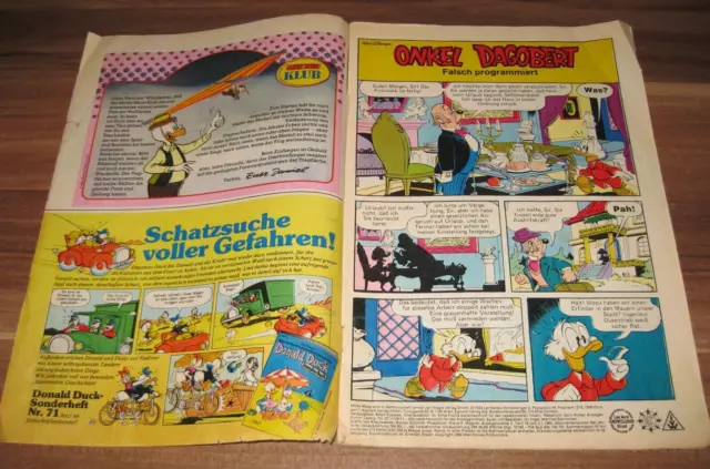 Micky Mouse 1982 Numéro 29 Bricolage Garnir Aile Dépliant Partie 2 Ehapa Bd Heft 2