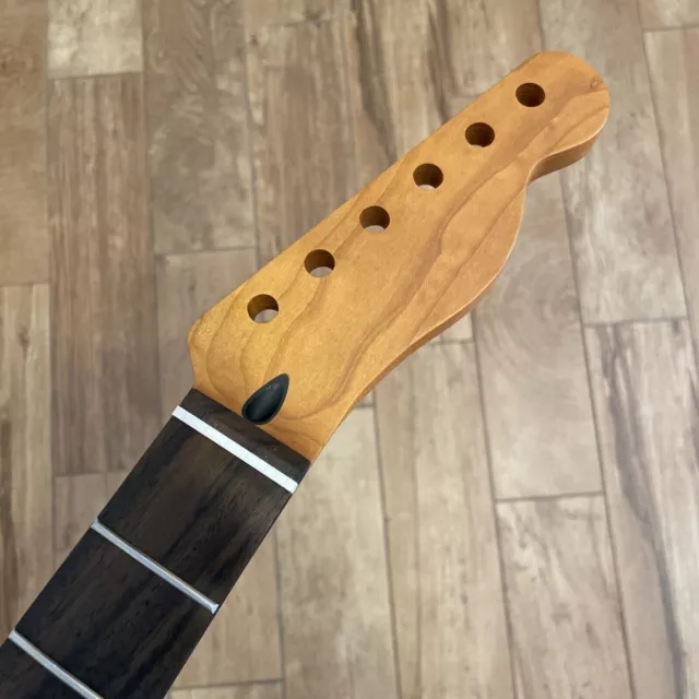 Roasted Maple Rosewood Tele Guitar Neck Nitro Satin for Fender Telecaster Part