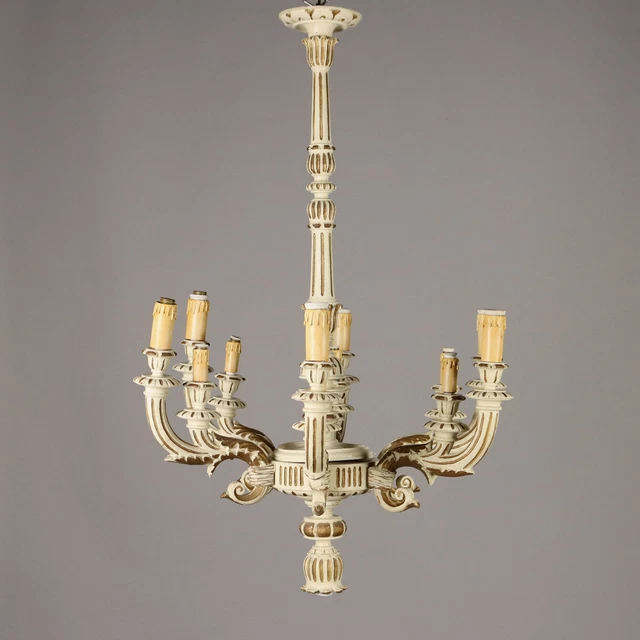 Chandelier en fer forgé- travail d'artisanat fin XIXe début