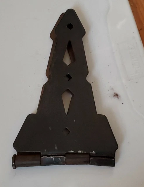 1  LARGE BARN / SHED DOOR / GATE  STRAP HINGE (8" folded)  Metal Iron Decorative