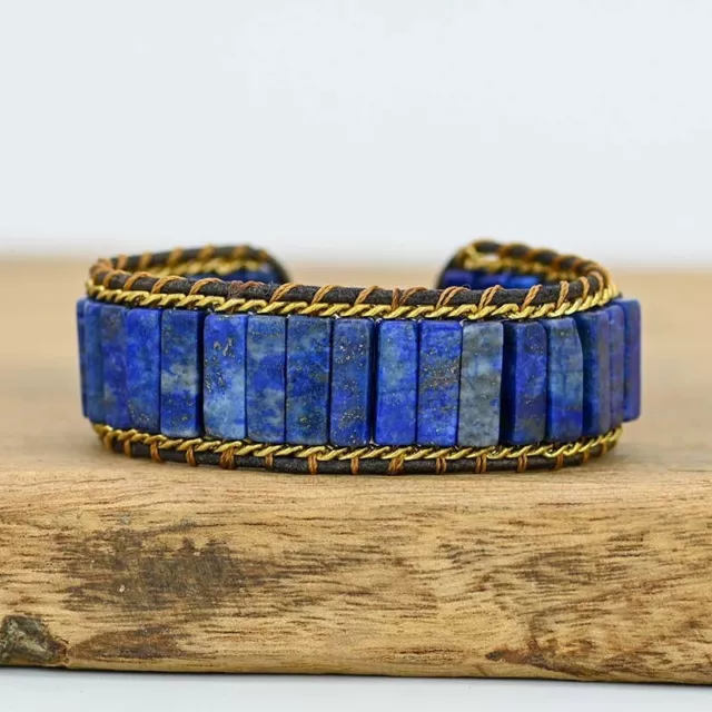 Genuine Lapis Lazuli Handmade Healing Chakra Balance Men Women Bracelet Gifts