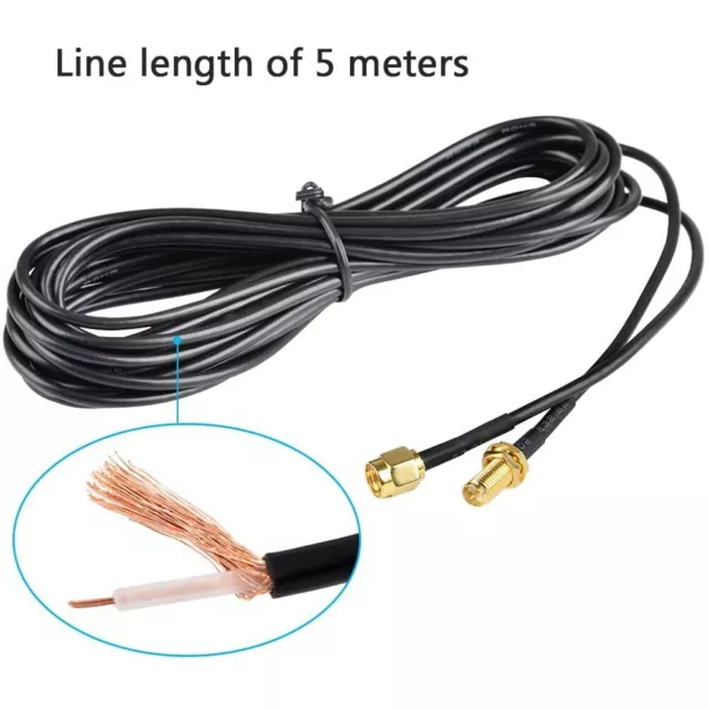 Premium WiFi Extension Cable with RP SMA Connectors for Extended Wi Fi Coverage