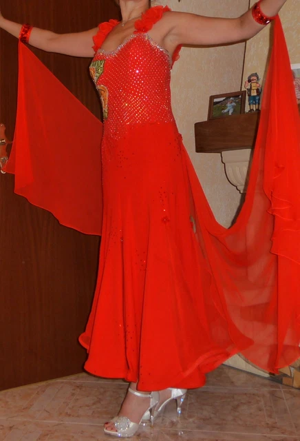 Latein Tanzkleid Mit Fransen - Glitzer Turnierkleid Für Damen Wettbewerb