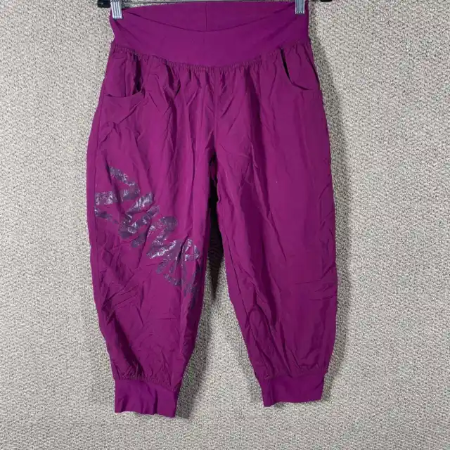 ZUMBA WEAR WOMENS Pants Size Large Purple Cargo Capri Dance