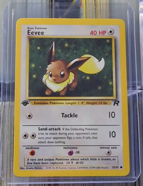 1st Edition Eevee Team Rocket 55/82 Pokemon Card WOTC
